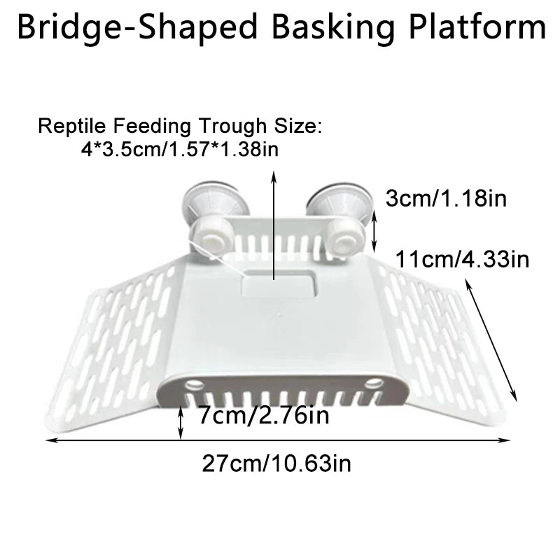Turtle Basking Drying Resting Sun Platform Mat Dock, Climbing Ladder for Amphibians and Reptiles, Turtle Land Island Habitat