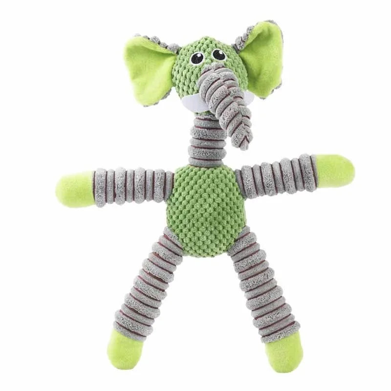 Dog Plush Toys. Spiral Bite Resistant Doll. Elephant,Pig,and Teddy Bear Designs,Interactive Toys for Small and Medium-sized Dogs