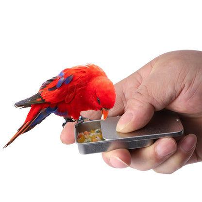 Mini Pet Bird Training Handheld Food Box Portable Outdoor Parrot Reward Feeding Box Easy To Store Bird Training Interactive Toys