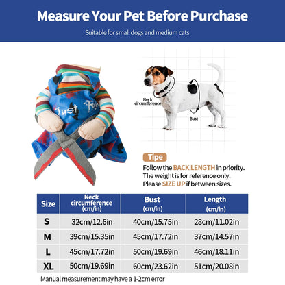 A pet costume outfit for fun disguise transformation cosplay Halloween Christmas novelty party costume dog clothes for small to