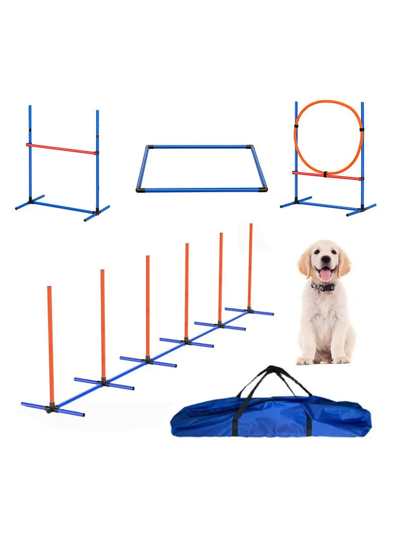 Dog Obstacle Training Cetition Props Jump Pole Barrier Ring Pet Supplies Dog Agili Training Equipment Outdoor Indoor Use