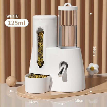 Hamster Water Feeder Small Animal Automatic Dispenser Drinking Water Bottle Bowls Dish with Food Container for Guinea Pig Rat