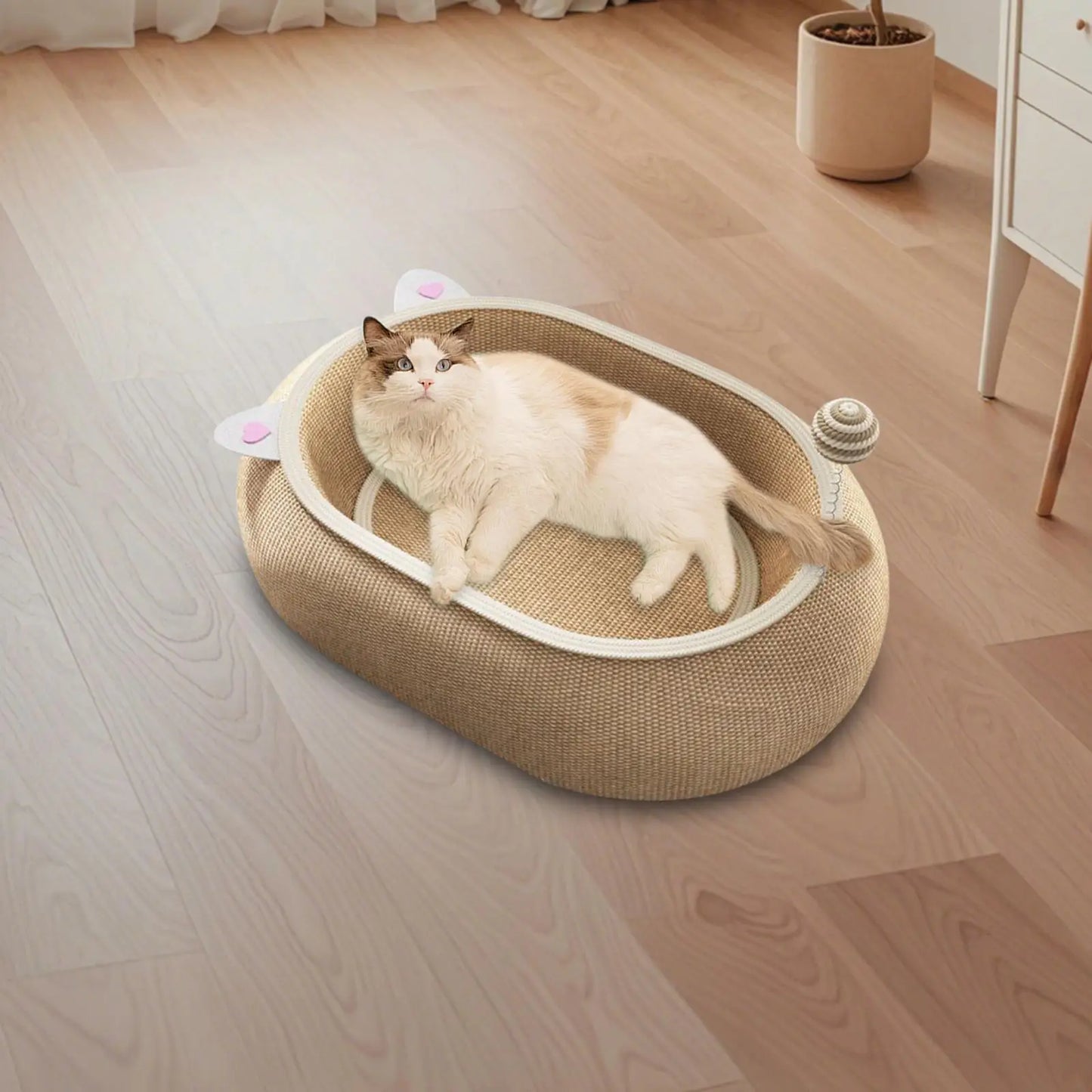 Cat Scratcher Bed 3 in 1 Portable Furniture Protection Sofa Pet Supplies