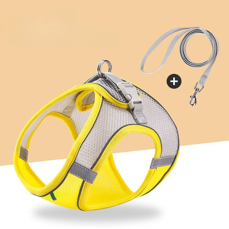 Cat Harness Adjustable Pet Harnesses Reflective Leashes Set Pet Harness for Cats Small Dogs Pug Chihuahua Cat Accessories