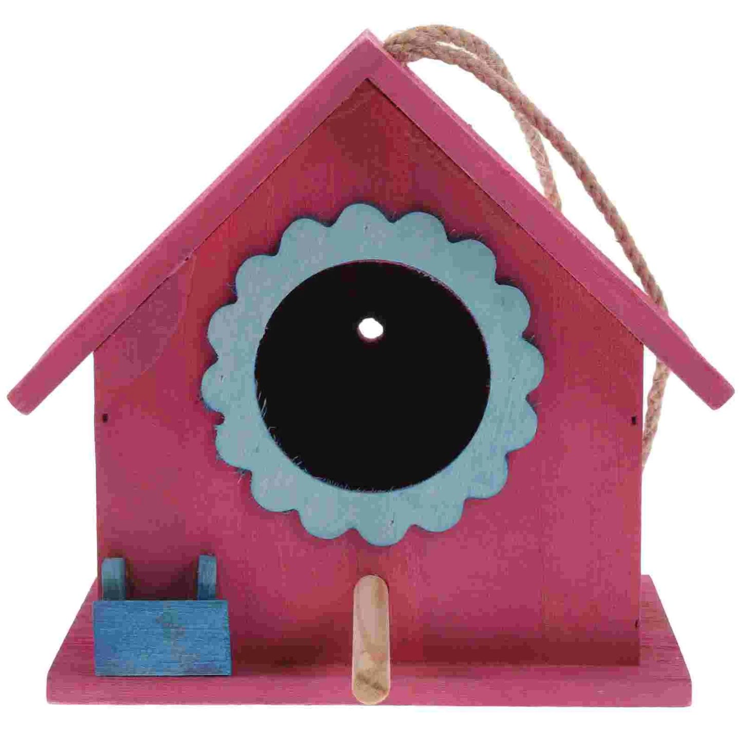 Wooden Bird House Nest Feeder Feeders for Outdoors Decorative Birdhouses outside The Bird's Hanging