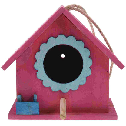 Wooden Bird House Nest Feeder Feeders for Outdoors Decorative Birdhouses outside The Bird's Hanging