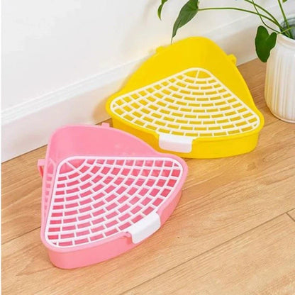 Small Pet Toilet Small Animal Litter Tray Corner for Hamster Guinea Pig Ferret Gerbil Chinchilla Pet Small Rat Toilet