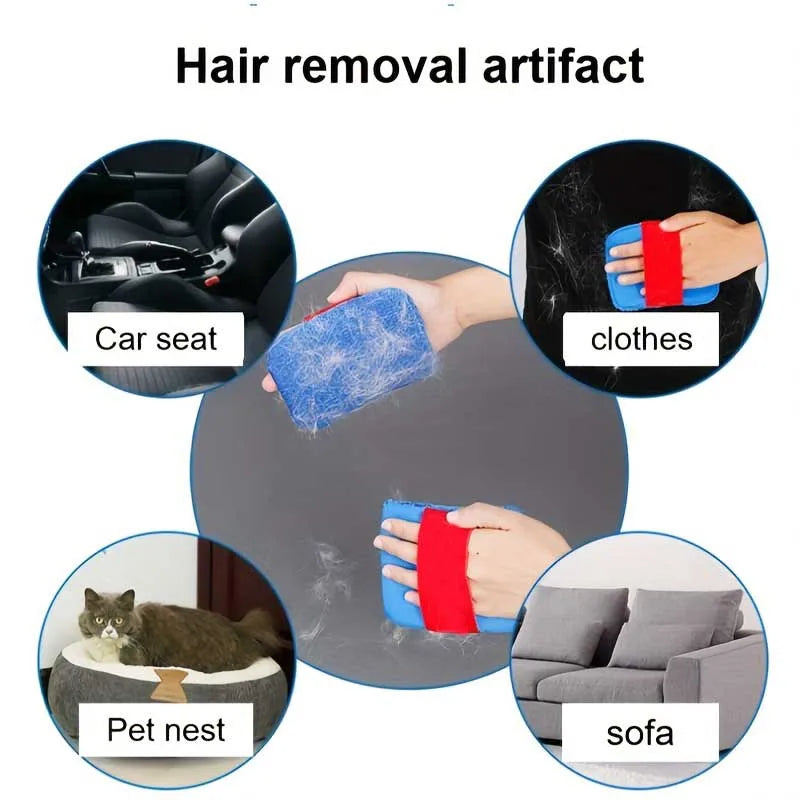 [Pet Hair Remover] Pet Hair Remover, Pet Hair Removal Brush - Plush Brush Gloves for Carpet, Bedding, Dog and Cat Furniture