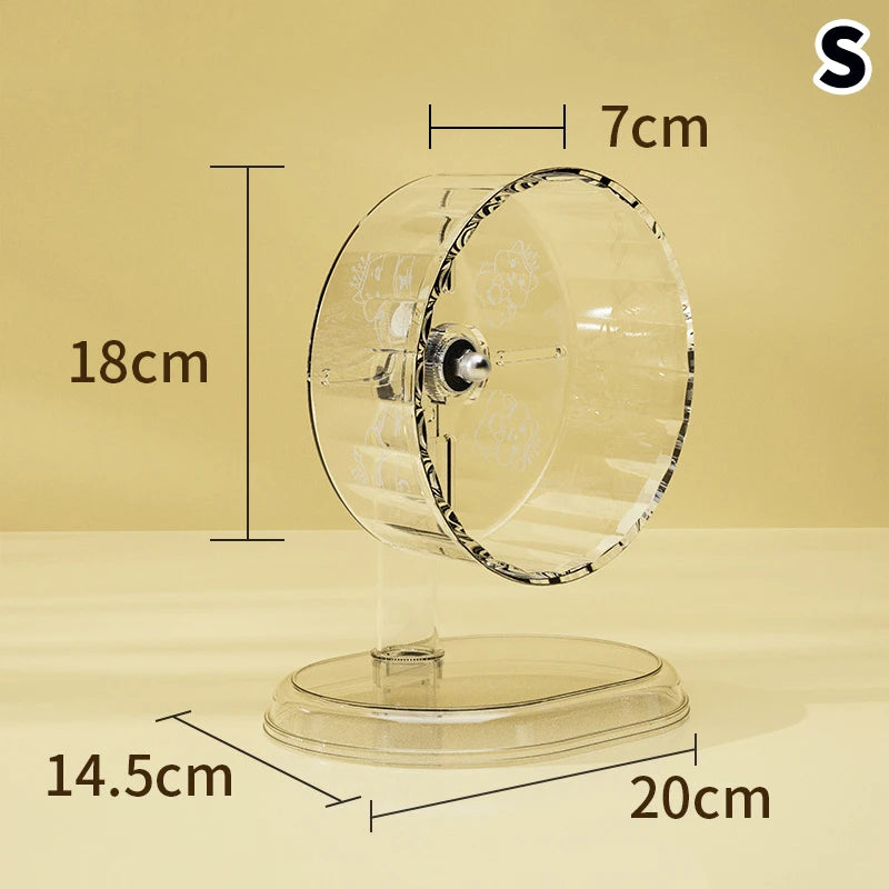 Hamster Cage Wheel Hamster Exercise Wheel Acrylic Transparent Prevent Slip Versatile Easy To Clean With Stand For Hamster Cage