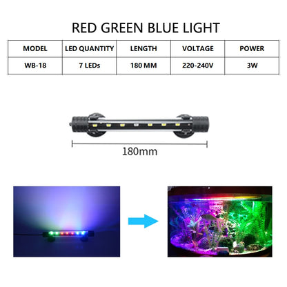 Aquarium Light LED Waterproof Fish Tank Light Underwater Fish Lamp Aquariums Decor Lighting Plant Lamp 18-58CM 220-240V 5730chip