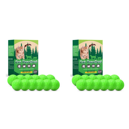 1/2set Cat Deterrent Outdoor Indoor Natural Peppermint Oil Cat Deterrent Ball Cat Repellent Keep Cats Off Yard Garden Lawn Plant