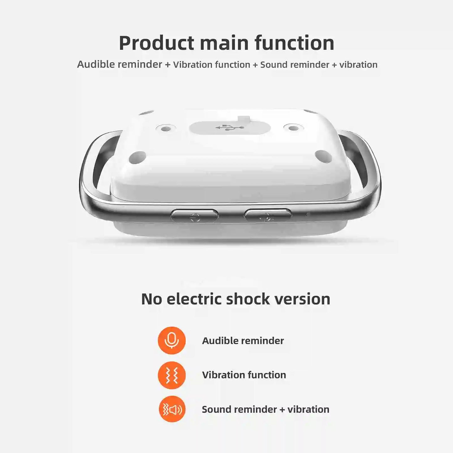 Dog Bark Collar 3 Training Modes Water Resistant Rechargeable Recording Dog Trainer Collar with Remote Control White