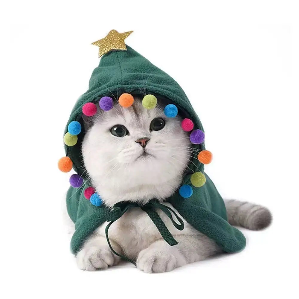 Cat  Costume Dog Cape Cloak Winter Warm Plaid Pet Clothes Puppy Kitten Apparel  Festival Outfit