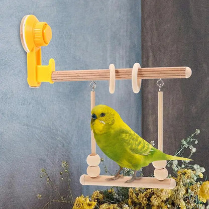 Bird Perch Suction Cup Parrot Training Stand Bird Grinding Perch Bird Cage Parrot Stand Standing Branch Parrot Training Perch