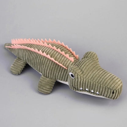 Dog Sound Bite Resistant Dog Chew Cartoon Animal Shape Pet Crocodile Soft Stuffed Pet for Cats and Dogs