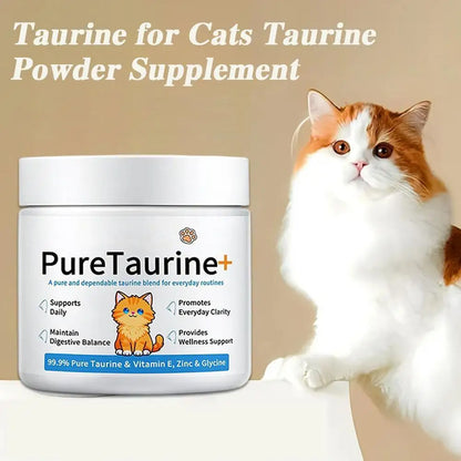 Pure Taurine Powder For Cats And Dogs Digestive Health Heart Eye Support Daily Wellness Supplement Vitamin E Zinc Glycine