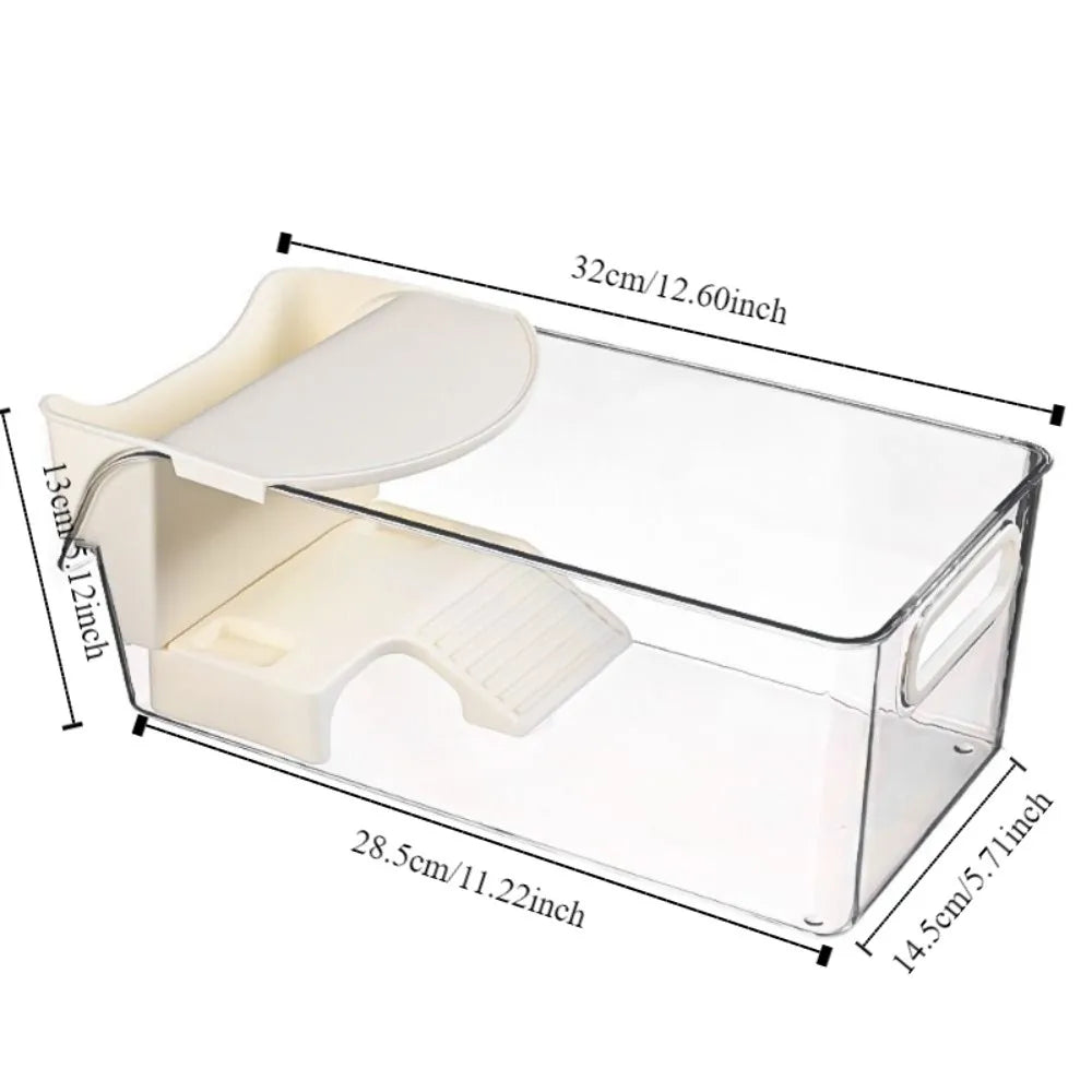 Transparent Turtle Tank Basking Area Plastic Crab Tank Dry Wet Separation with Climbing Spot Turtle Breeding Box Feeding Habitat