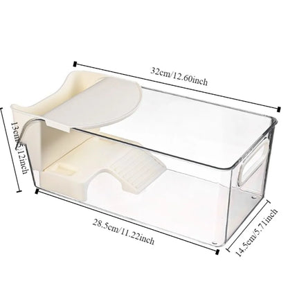 Transparent Turtle Tank Basking Area Plastic Crab Tank Dry Wet Separation with Climbing Spot Turtle Breeding Box Feeding Habitat