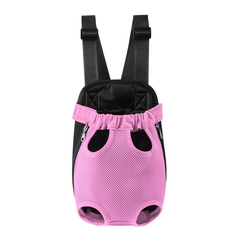 Dog Carrier Front Chest Backpack Pet Cat Carrier Double Shoulder Portable Dog Bag Outdoor Travel Camping Hiking Breathable