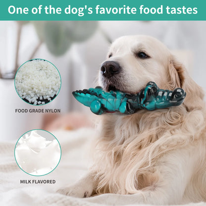 Dog Toys Pets Large Durable Dog Chew Toys Beef-Flavoredfor Chewers Bone Teeth Cleaning Toy Supplies for Tough Nylon Chewers