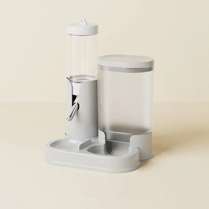 Easy Install 2 in 1 Hamster Water Dispenser Automatic with Base Pet Auto Dispenser Leak-Proof Food Feeding Bowl Indoor