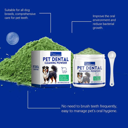 80g Dog Teeth Cleaning Powder Natural Ingredients Safe Non-irritating Maintain The Oral Health Of Dogs Dog Teeth Cleaning Powder