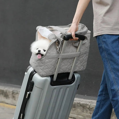 Portable Dog Carrier for Small Dogs cat with Large Pockets Cotton Bag Dog Carrier Soft Travel Outdoor Lightweight Puppy Carrier