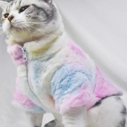 Dog Clothes Small Dog Autumn Winter Coat Leopard Print Fur and Fleece Thermals Puppy Apparels Warm Dog´s Sweater Cute Products