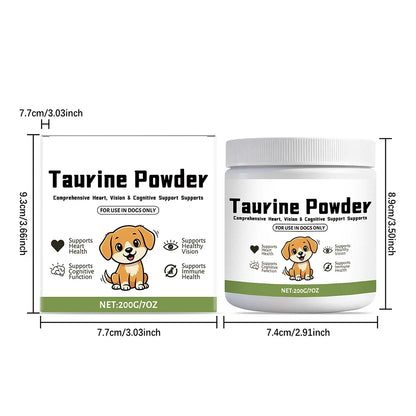200g Taurine Powder Paw VitaTtaurine Supplement for Dogs Supports for Heart-Vision Daily Welln-ess in Dogs