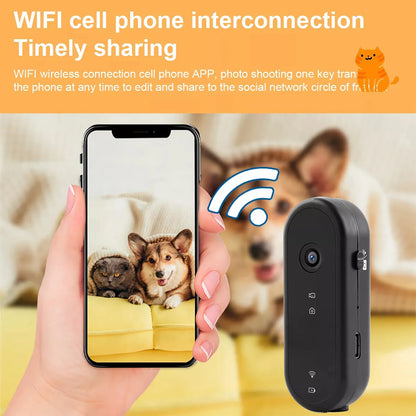 Wireless Pet Dog Cat Collar Camera 120 Degree Wide Angle Pet Sports Action Camera Monitor For Video Records Indoor Outdoor 32GB