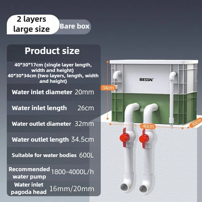 Fish Tank External Filter Box Aquarium Water Circulation System Filters Aquarium Canister Filter Equipment Fishbowl Supplies