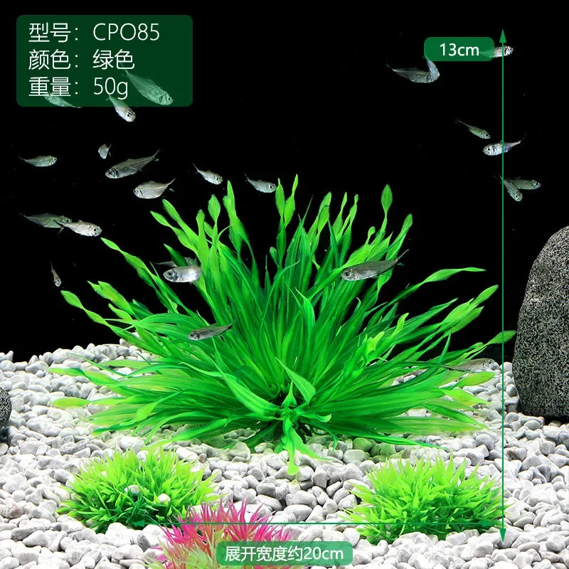 13/23/32/36/40cm Aquarium Artificial Plants  Underwater Green Fake Water Grass Aquatic Plastic Plants Fish Tank Decoration