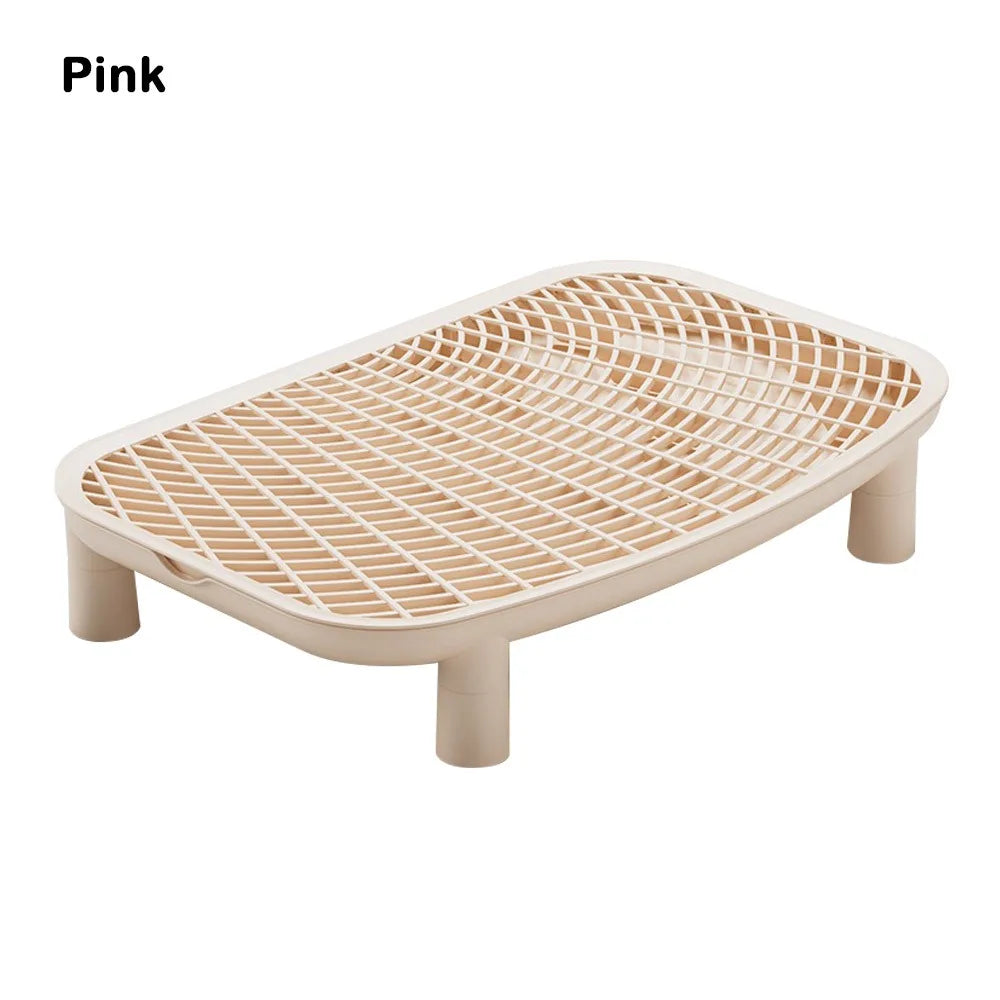 Plastic Pet Cat Litter Mat Anti-carrying Heightened Cat Litter Trapping Mat Multi-color Double-layer Cat Litter Pad Pet Falling