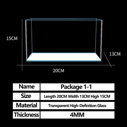 Fish Tank Transparent Glass Rectangular Aquarium Small And Medium Balcony Living Room Decoration Lazy Ecological Fish Tank