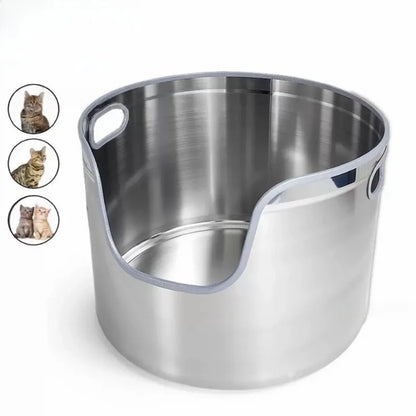 Stainless Steel Cat Litter Box Cat Toilet Litter Pet Cats Sandbox Self-cleaning Cats Supplies Sand Boxes Carrier Pets Sandboxes