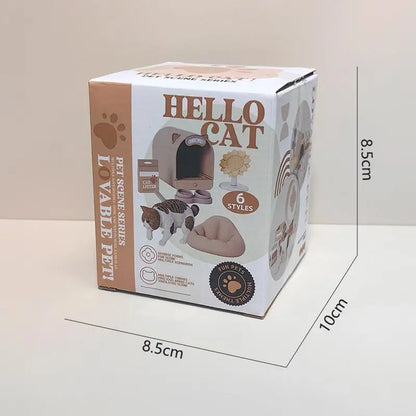 1 Set Micro Landscape Dollhouse Cat Trees Scratcher Set Miniature Cat Ornament Decorative Accessories Toy For Pet Lovers