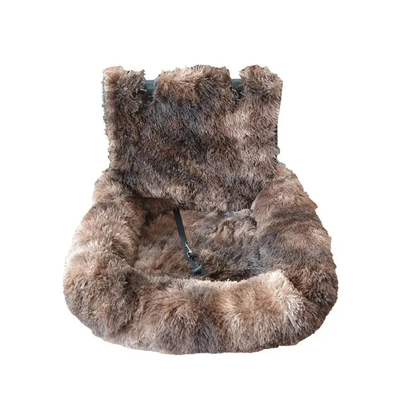 Dog Booster Car Seat Soft Puppy Car Seat Non-slip Dogs Traveling Bed Car Back Seat Kennel Plush Pet Mat Car Interior Accessories