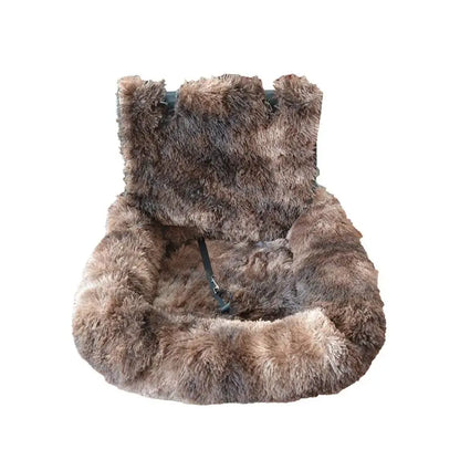 Dog Booster Car Seat Soft Puppy Car Seat Non-slip Dogs Traveling Bed Car Back Seat Kennel Plush Pet Mat Car Interior Accessories