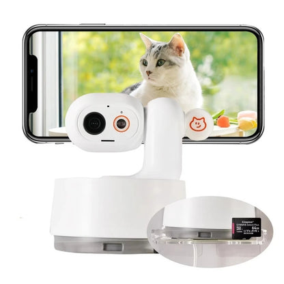 1080P HD Smart Pet Camera Auto Tracking 5G WiFi Night Vision Plastic Material AI Observation Report For Cats/Dogs Smartphone APP