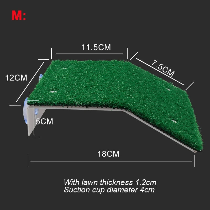Turtle Basking Platform Resting Simulation Habitat Lawn Ramp Tortoise Dock Floating Island Reptile Terrarium Aquarium Accessory