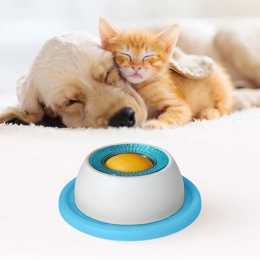 Dental Health Lick Mat for Dogs & Cats, Interactive Slow Feeder Licking Plate with Non-Slip Base, Pet Mental Enrichment Toy