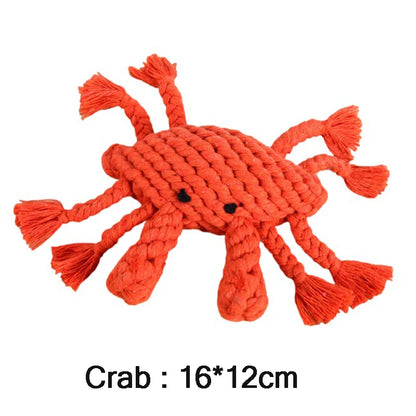 Dog Rope Toy Cartoon Animal Dog Chew Toys for Small Large Dogs Cats Molar Cleaning Teeth Toy Bite Resistance Puppy Pet Supplies