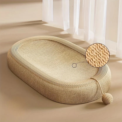 Durable scratching board with built-in cat litter box - a cat claw care toy suitable for use in all four seasons