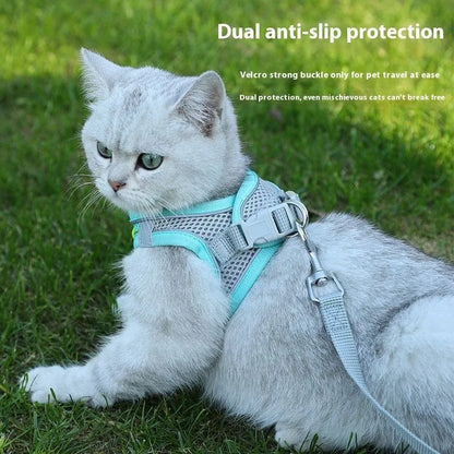 Cat Harness Adjustable Pet Harnesses Reflective Leashes Set Pet Harness for Cats Small Dogs Pug Chihuahua Cat Accessories