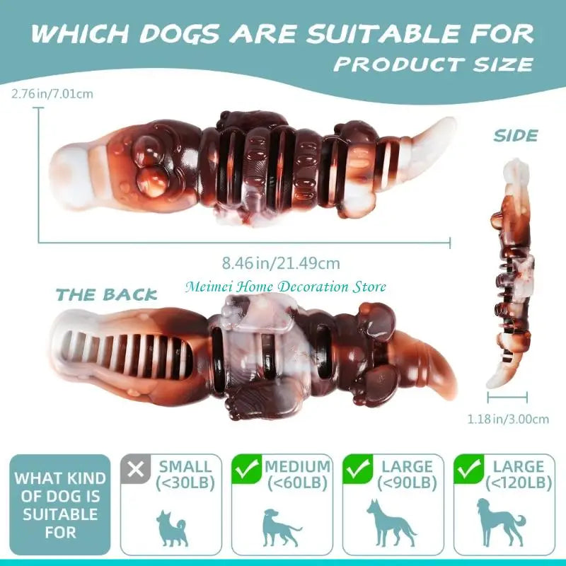 H7BF Dog Chew Toy Cleaning Promotes Orals Health For Aggressive Chewers