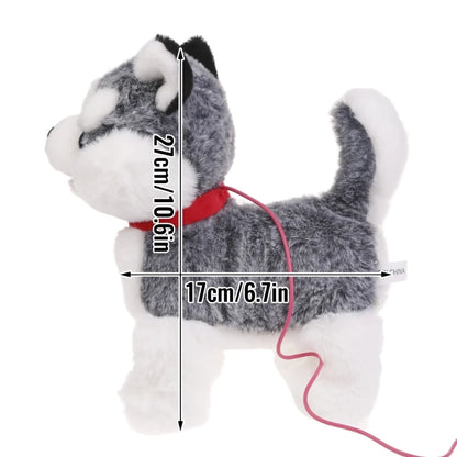 Electric Singing Dog Toy Walking Animal with Leash Rope Talking Puppy Toy Lovely Music Animal Toy Toddler Crawling Toy