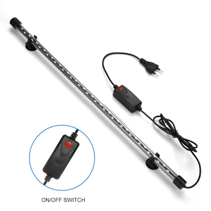Aquarium Light LED Plant Grow Lamp Waterproof Fish Tank Light 18-58CM Underwater Aquariums Decor Lighting 90-260V 5730chip