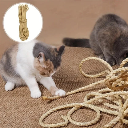 20/50/100M Natural Sisal Rope Cat Scratcher Rope Tree Scratching DIY Toy Paw Claw Furniture Protector Scratching Post