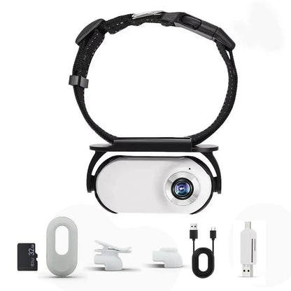 1080P HD Pet Camera Collar Wireless Mini Body Cam for Dogs Cats Indoor Outdoor Sports Action Video Recording