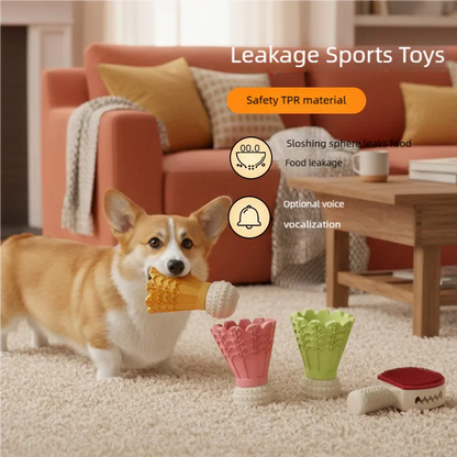 Dog toys, leakage food, grinding teeth stick, bite resistant toy, badminton, self fun, relieve boredom, puzzle, pet supplies